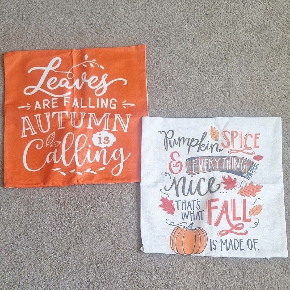 Autumn Themed Decorative Canvas Pillow Covers